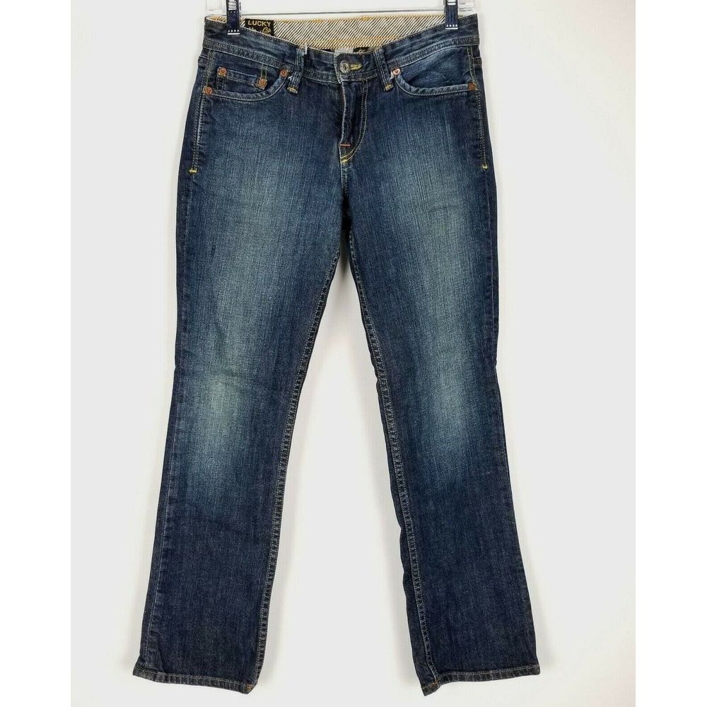 Lucky‎ Brand Women's Capri Jeans Size 0 25 Distressed Blue Denim Cropped Pants